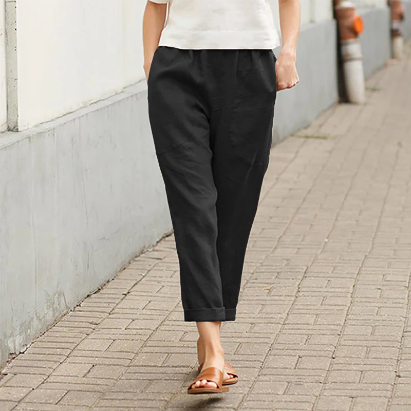 Linen-cotton Women's Loose Pants - Image 7