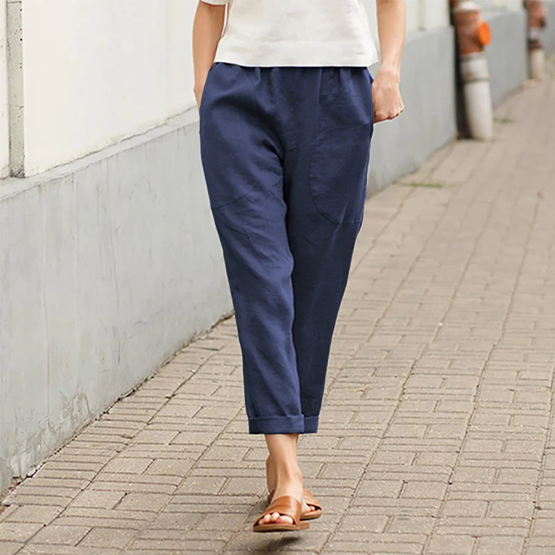 Linen-cotton Women's Loose Pants - Image 8