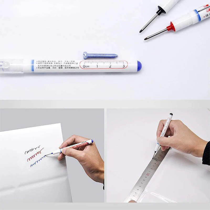 Long Head Bathroom Woodworking Multi-Purpose Marker - Image 6