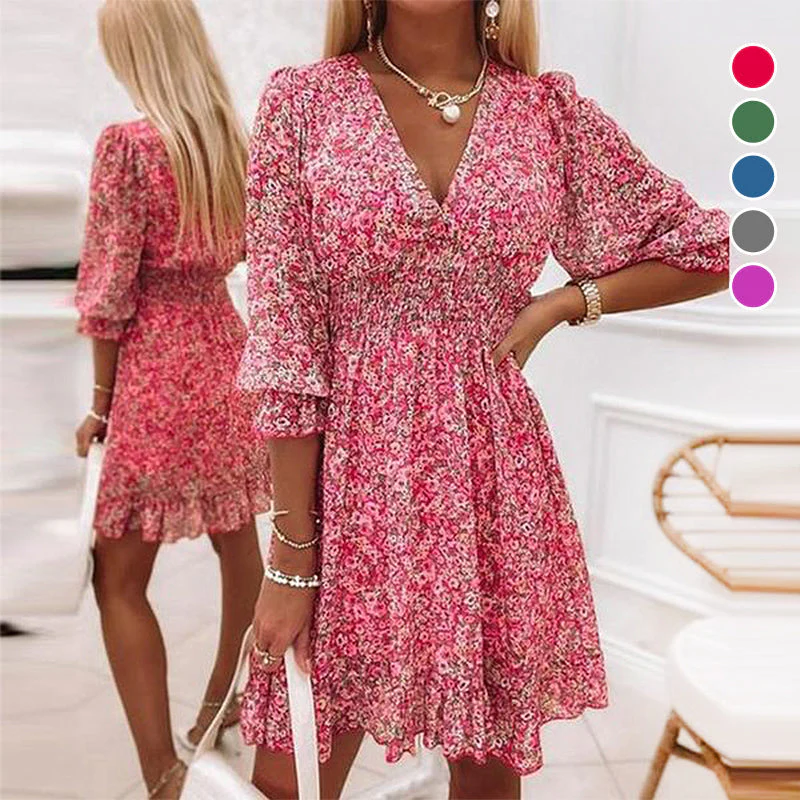 Long Sleeve Floral Dress - Image 2