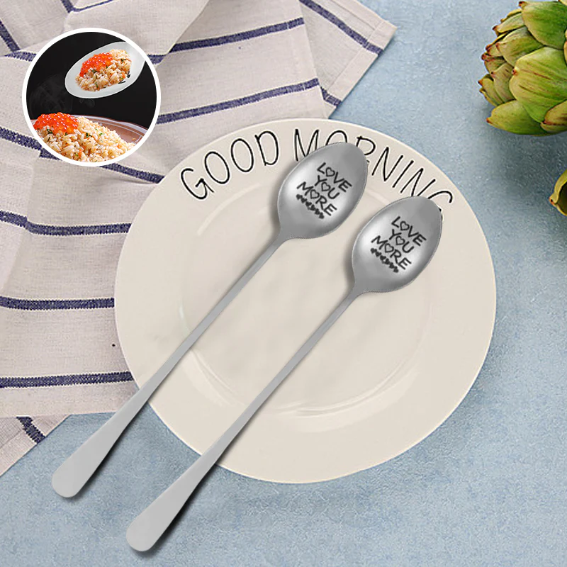 'Love You More' Engraved Spoon - Image 7