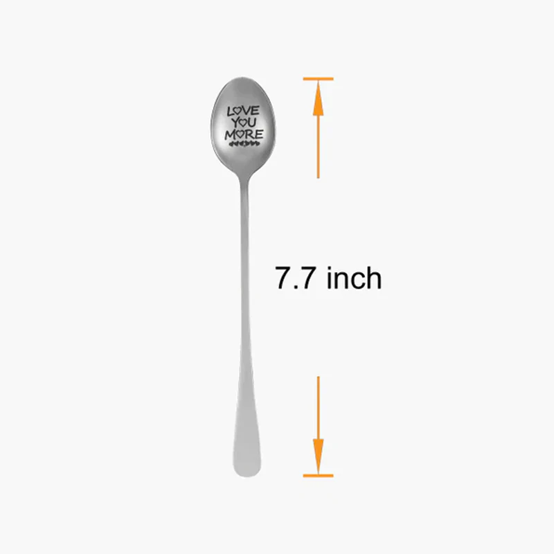 'Love You More' Engraved Spoon - Image 8
