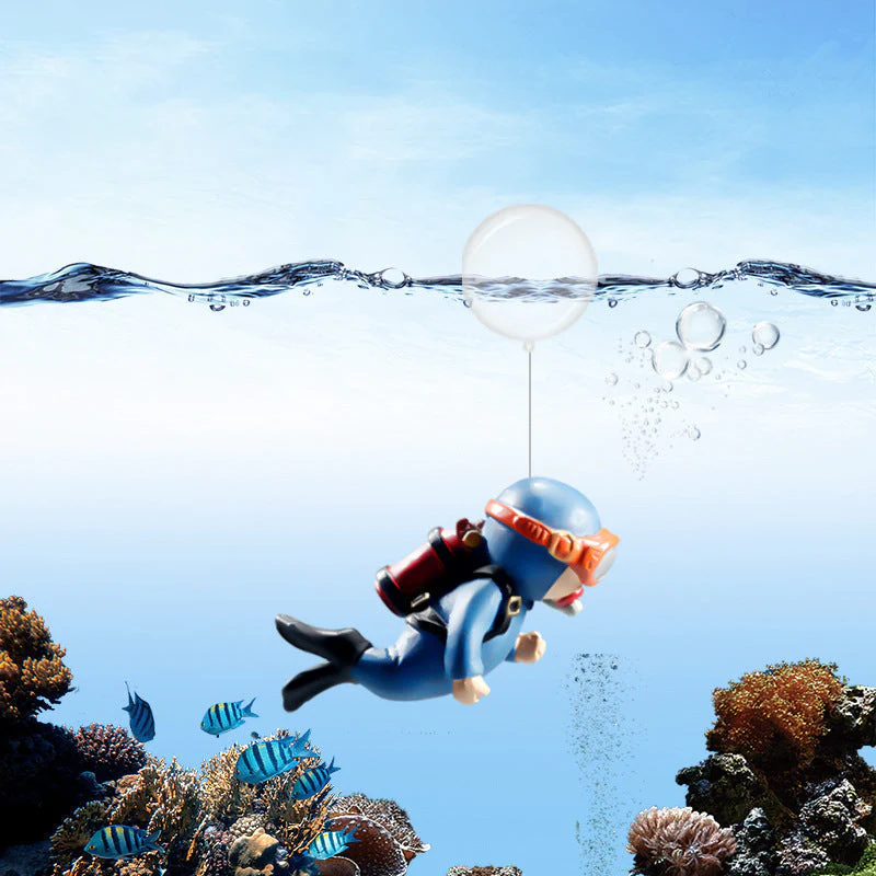 Lovely Diver Aquarium Fish Tank Decorations - Image 12
