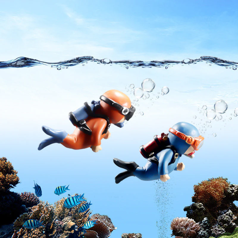 Lovely Diver Aquarium Fish Tank Decorations - Image 2