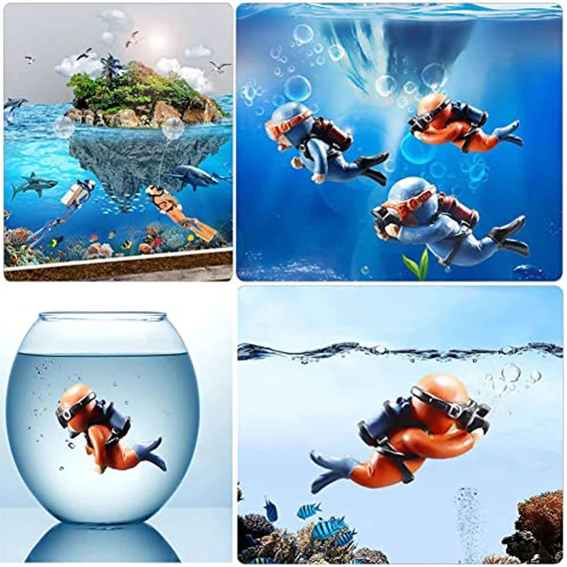 Lovely Diver Aquarium Fish Tank Decorations - Image 7