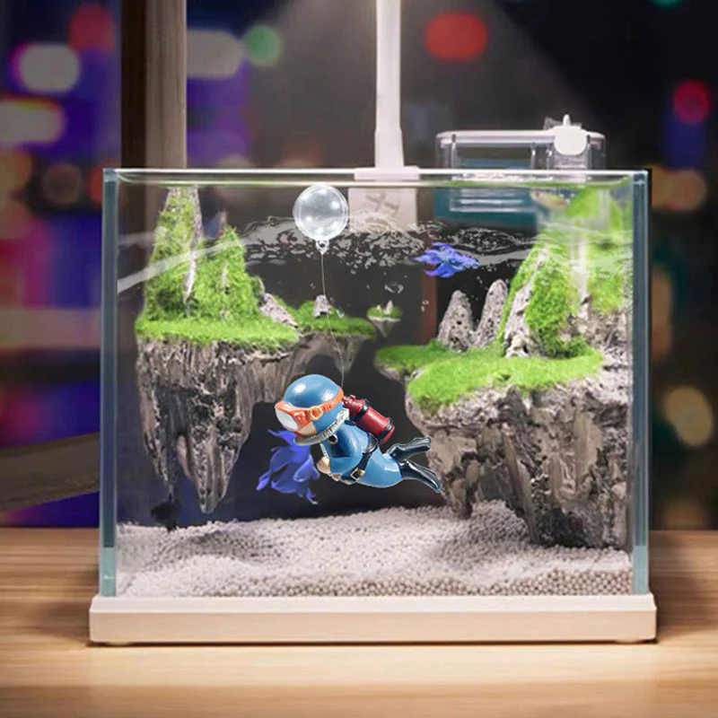 Lovely Diver Aquarium Fish Tank Decorations - Image 8