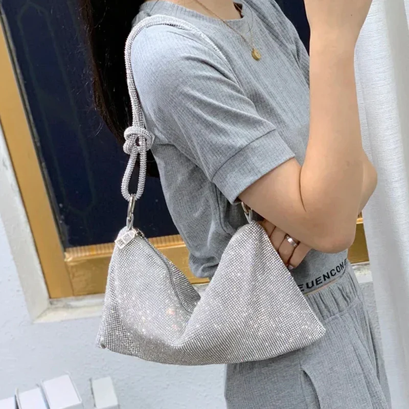 Luxury Design Shiny Rhinestones Handbag - Image 2