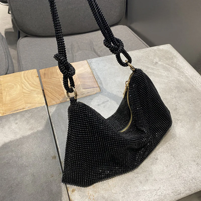 Luxury Design Shiny Rhinestones Handbag - Image 5