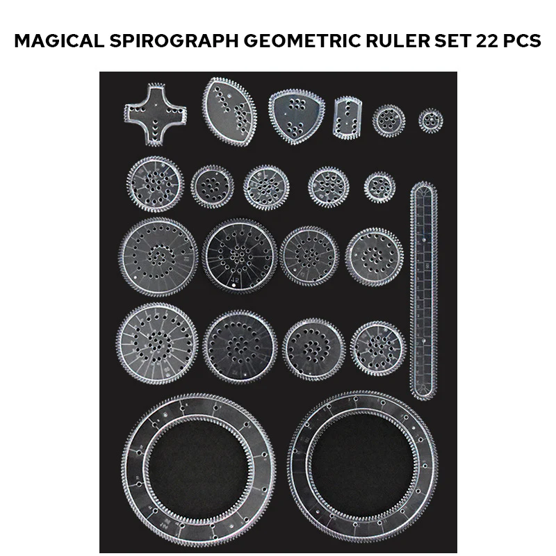 Magical Spirograph Geometric Ruler Set - Image 11