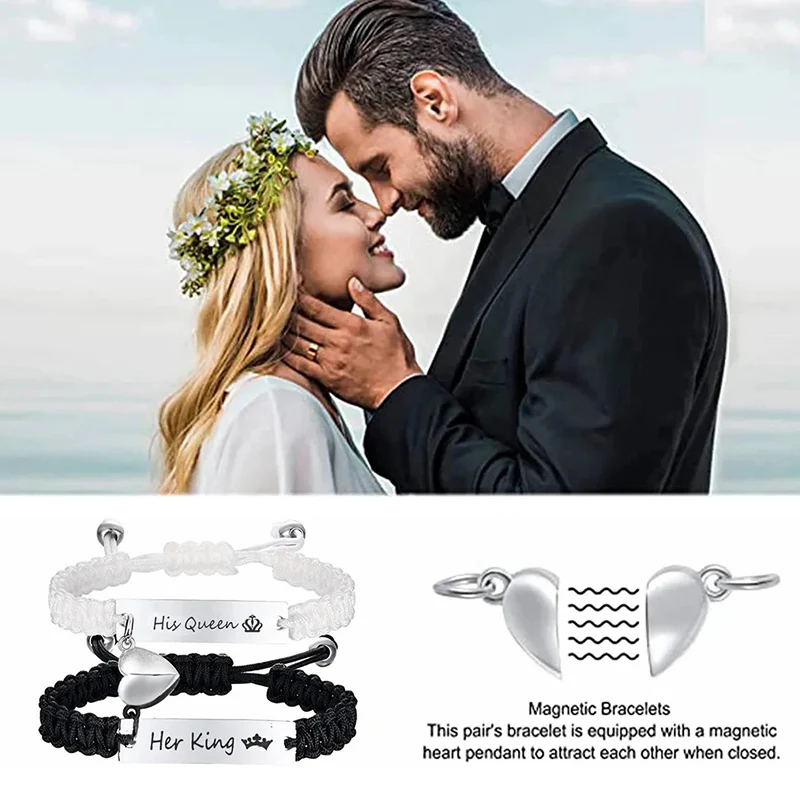 Magnetic Couple Braided Bracelets - Image 2