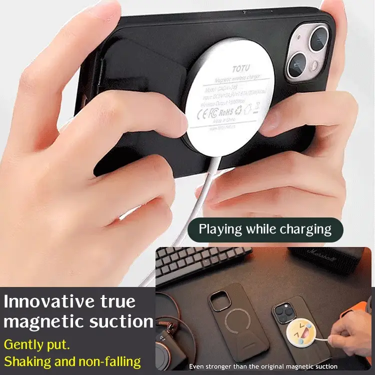 Magnetic Wireless Charging Mobile Case for iPhone - Image 3