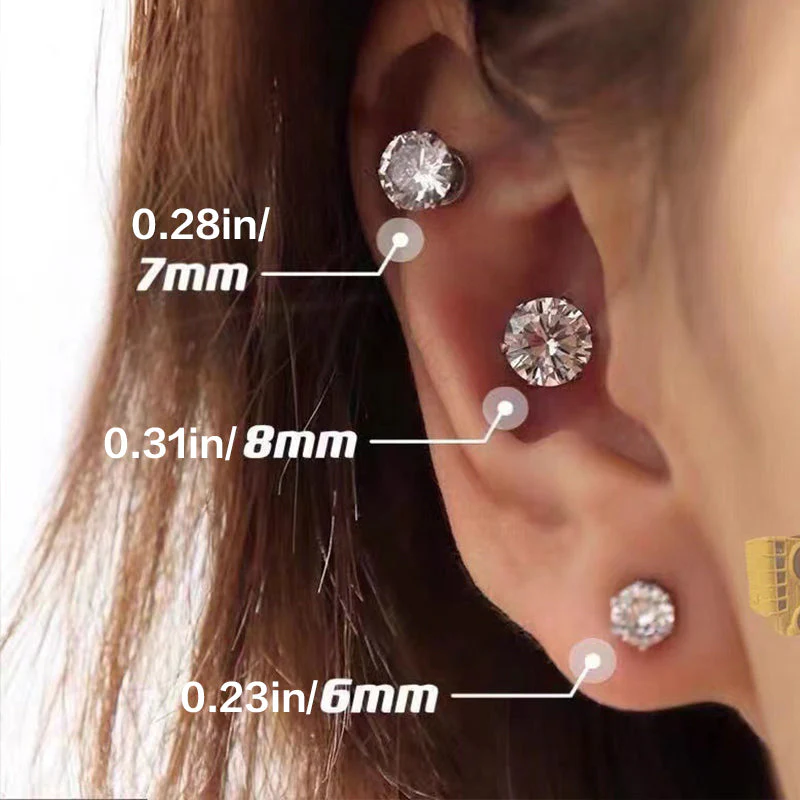 Magnetic Zircon Stud Ear Clip - Image 9