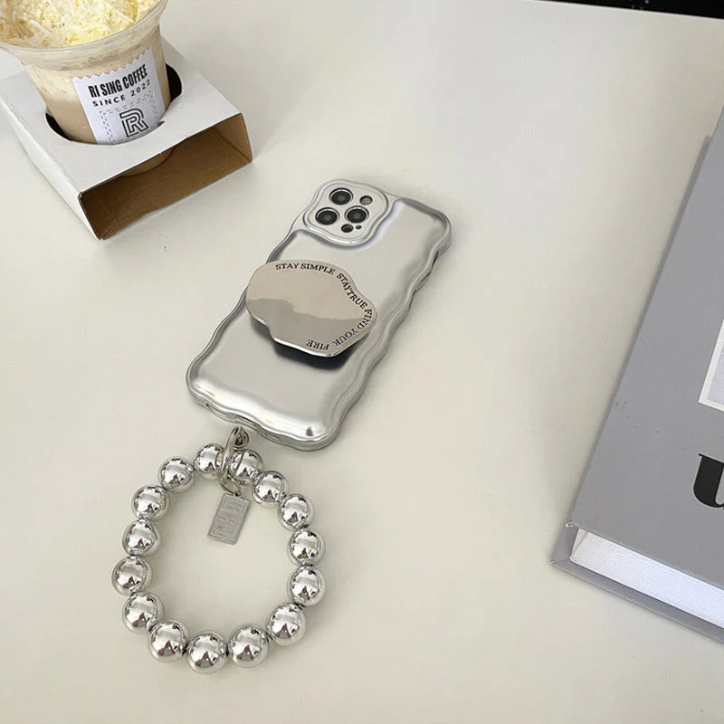 Matte Silver Ball Bracelet Air Cushion Case for iPhone - Image 11