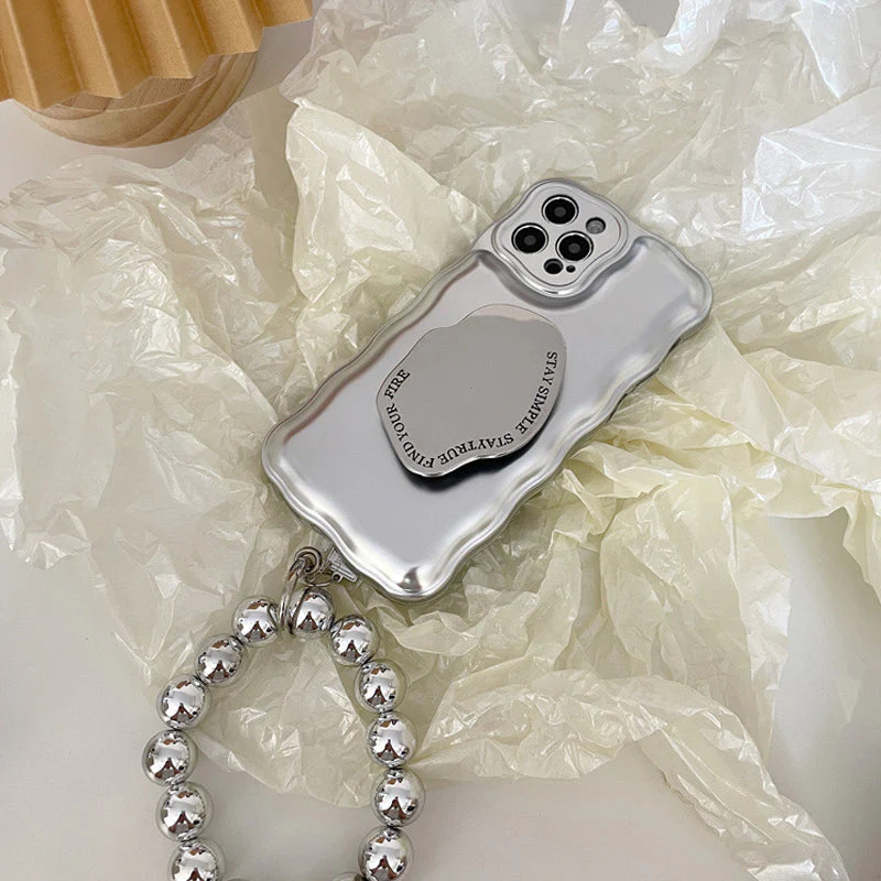 Matte Silver Ball Bracelet Air Cushion Case for iPhone - Image 3
