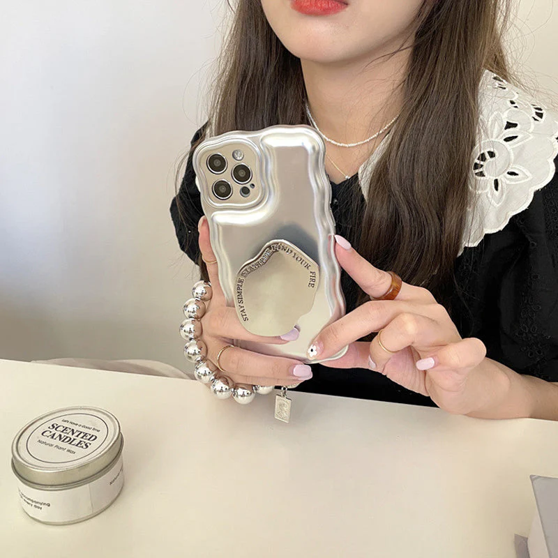 Matte Silver Ball Bracelet Air Cushion Case for iPhone - Image 7