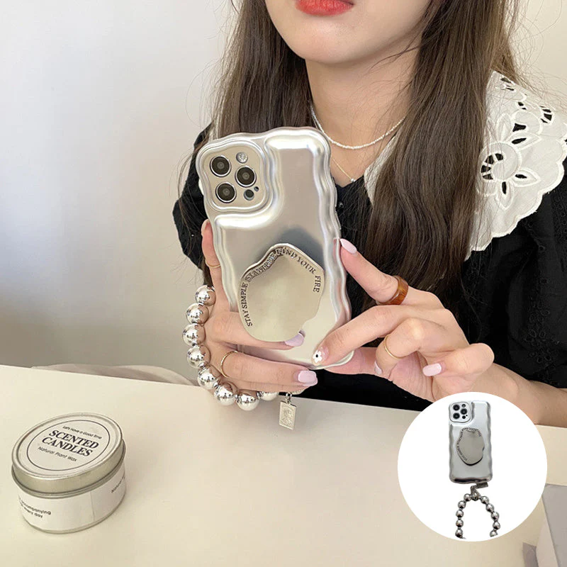 Matte Silver Ball Bracelet Air Cushion Case for iPhone - Image 8