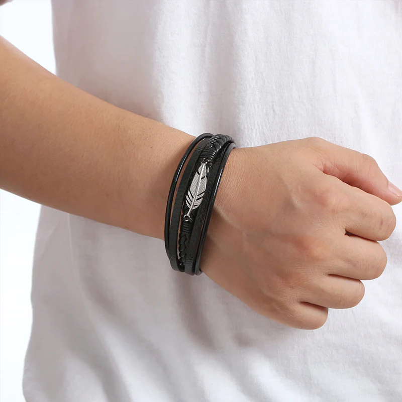Memorial Feather Men's Bracelet - Image 3