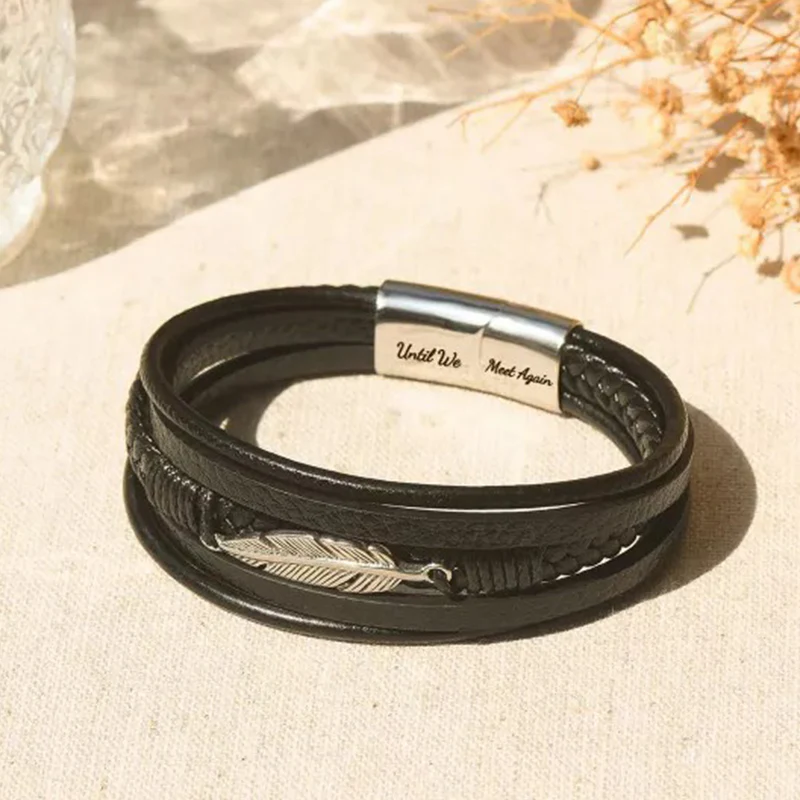 Memorial Feather Men's Bracelet - Image 5