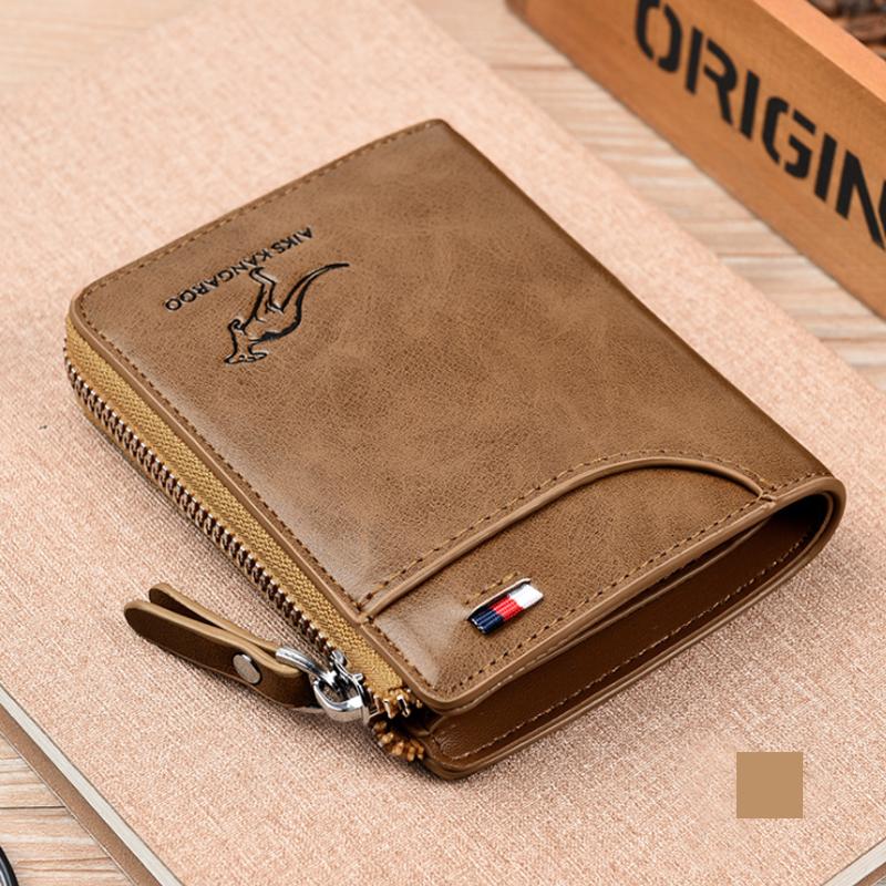 Men Wallet Zipper Genuine Leather Purse ( RFID PROTECTED ) - Image 12