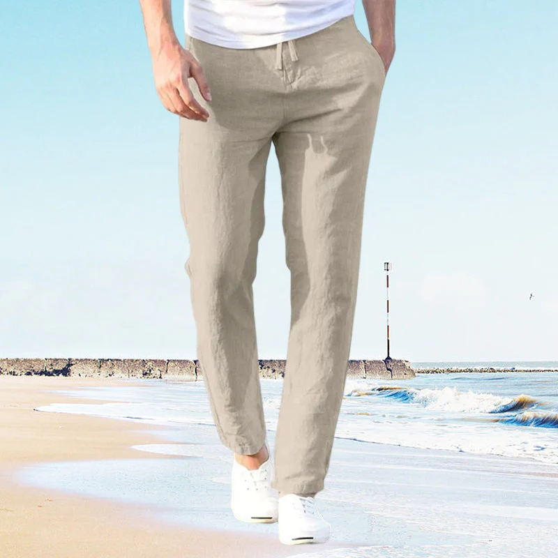 Men's Casual Cotton Linen Pants - Image 10