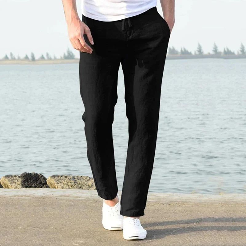 Men's Casual Cotton Linen Pants - Image 11