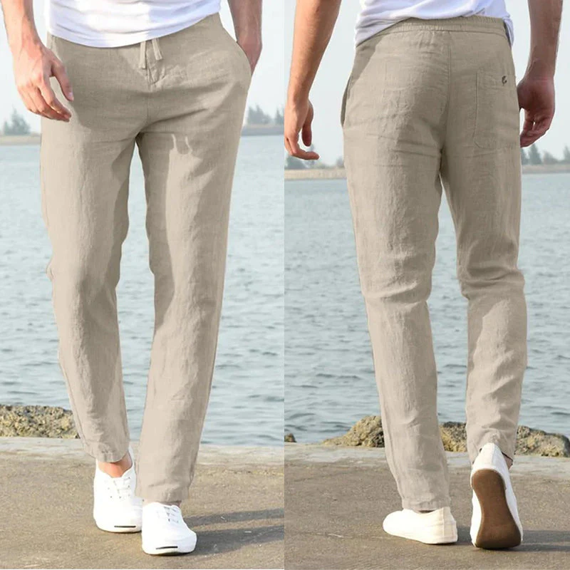 Men's Casual Cotton Linen Pants - Image 3
