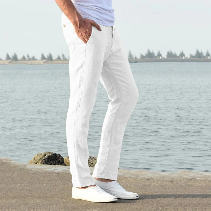 Men's Casual Cotton Linen Pants - Image 7