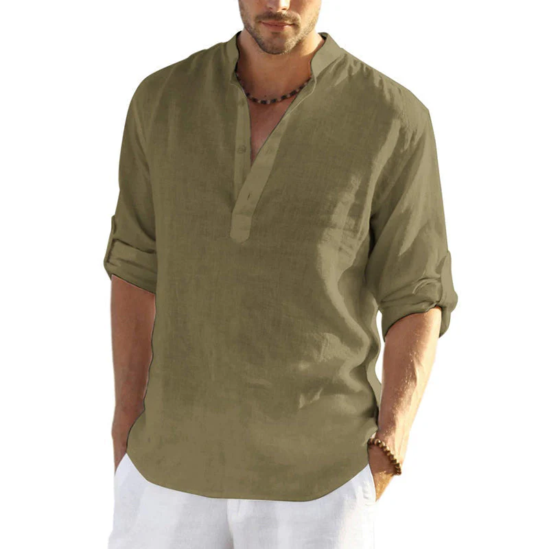 Men's Cotton Linen Hippie Casual T-Shirt - Image 10