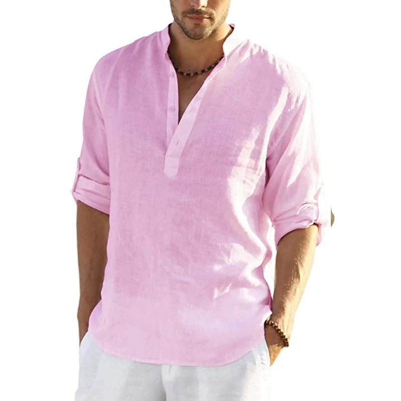 Men's Cotton Linen Hippie Casual T-Shirt - Image 11