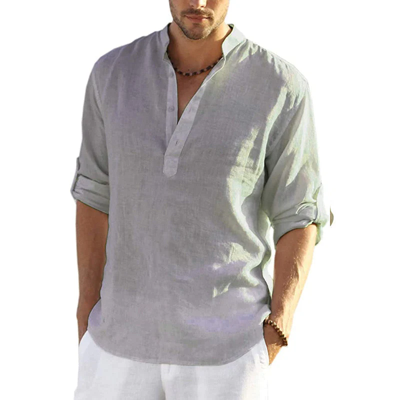 Men's Cotton Linen Hippie Casual T-Shirt - Image 12