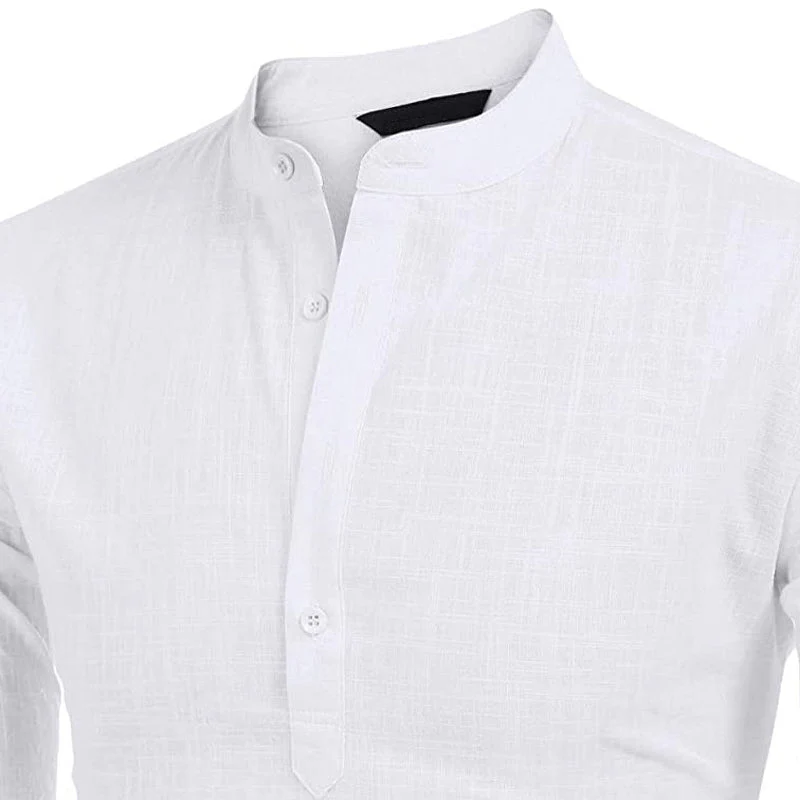 Men's Cotton Linen Hippie Casual T-Shirt - Image 3