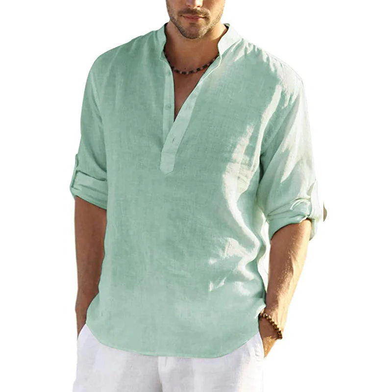 Men's Cotton Linen Hippie Casual T-Shirt - Image 9