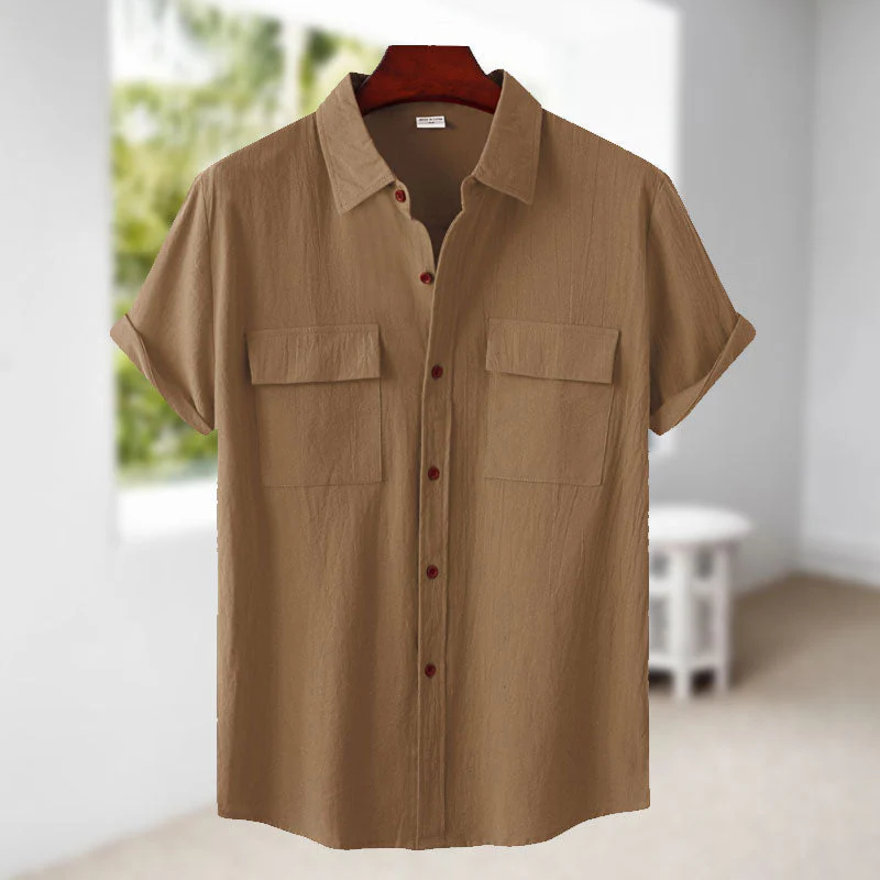 Men's Linen Short Sleeve Shirt - Image 10