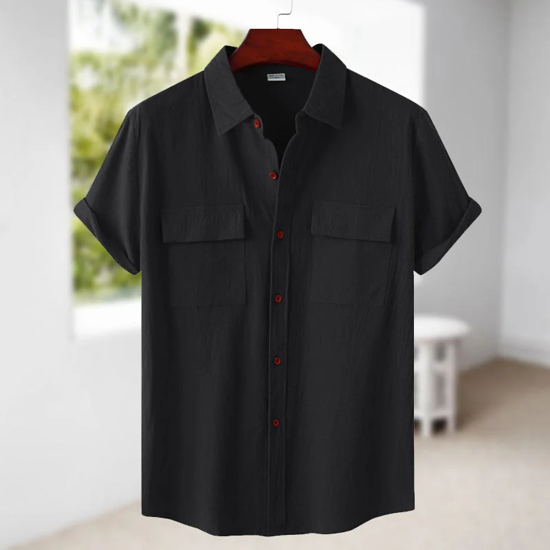 Men's Linen Short Sleeve Shirt - Image 3