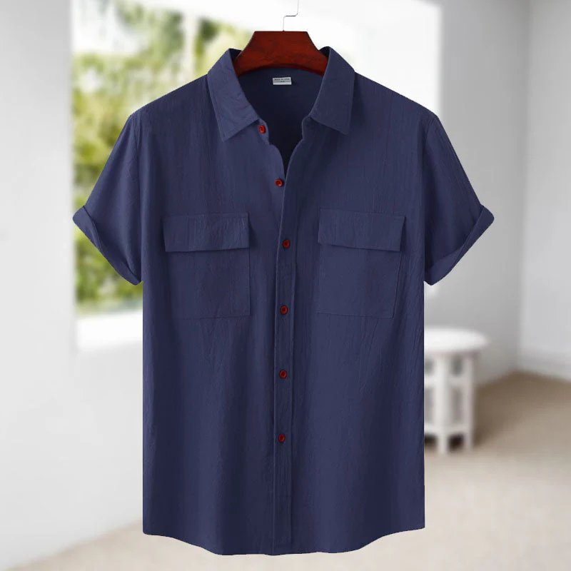 Men's Linen Short Sleeve Shirt - Image 5
