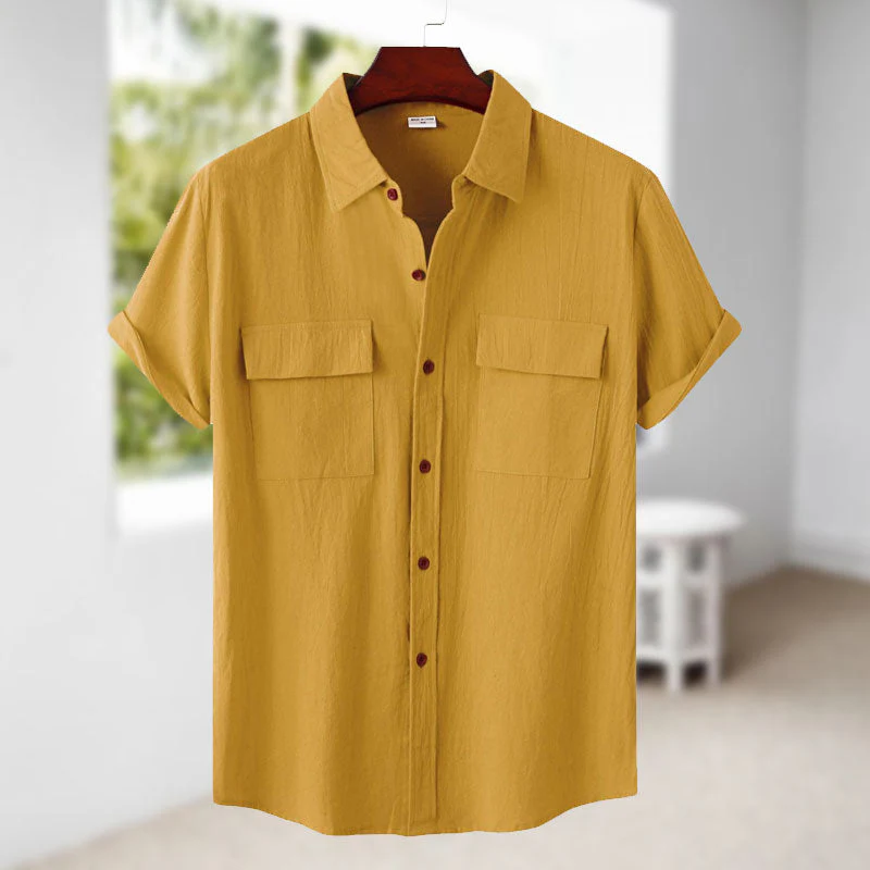 Men's Linen Short Sleeve Shirt - Image 6