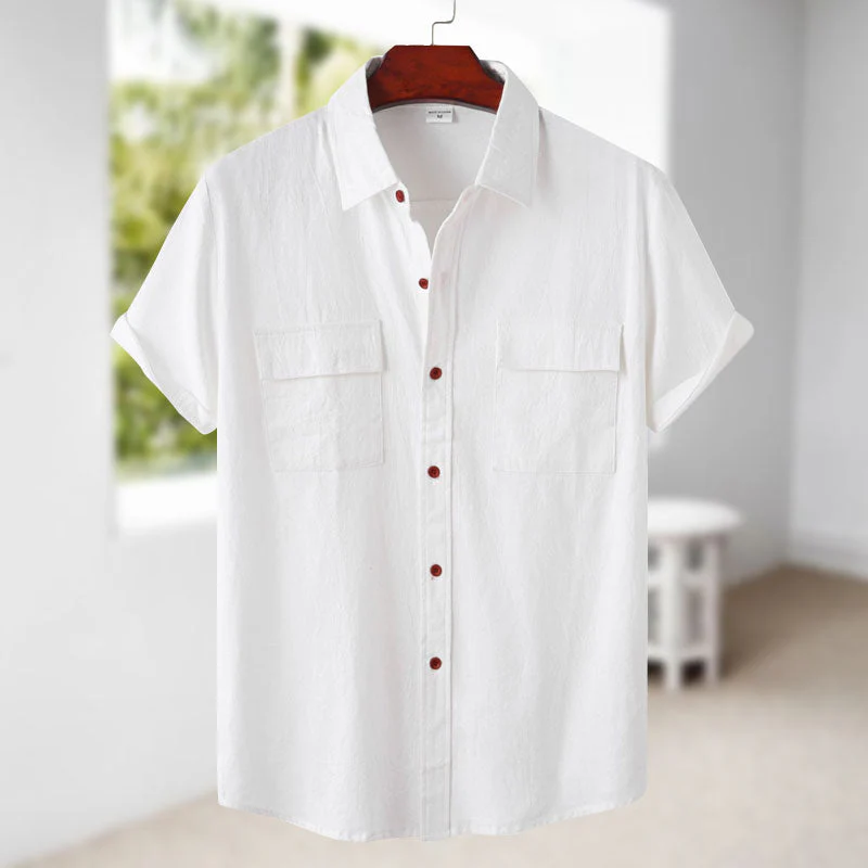 Men's Linen Short Sleeve Shirt - Image 8