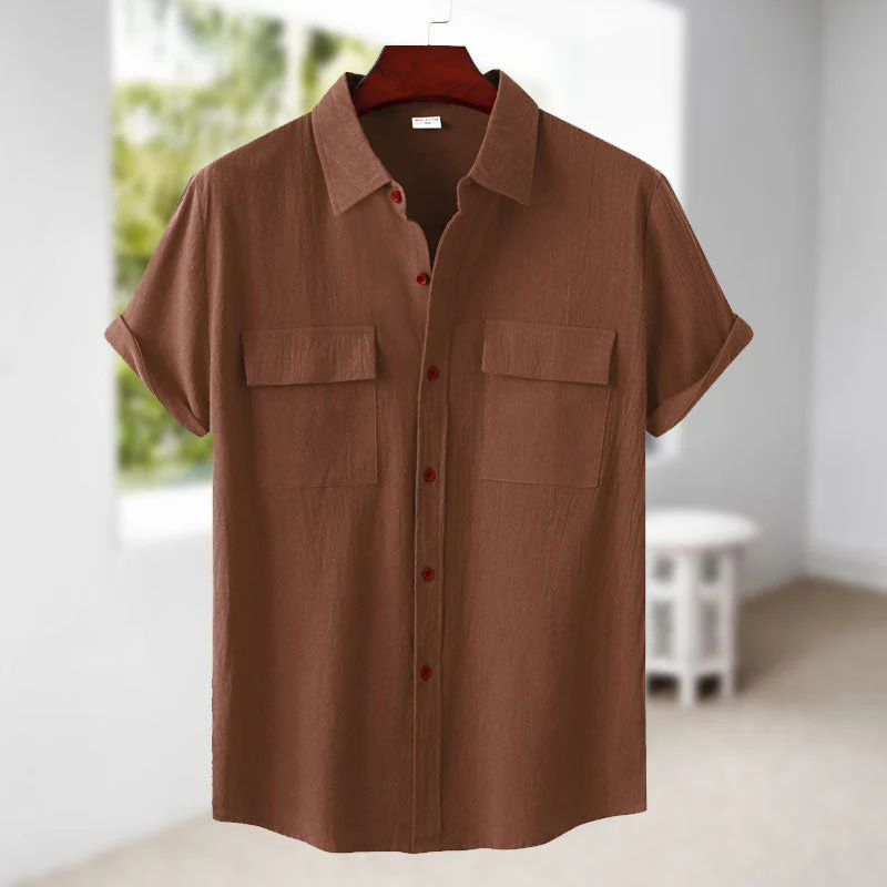 Men's Linen Short Sleeve Shirt - Image 9