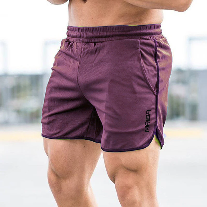 Men's Monogrammed Solid Color Sports Shorts - Image 11