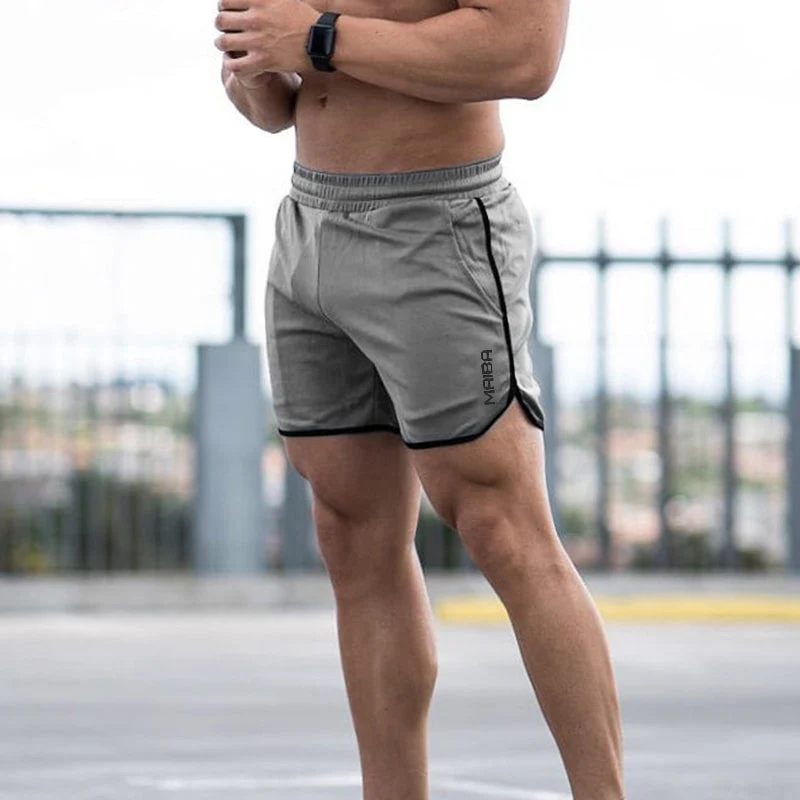 Men's Monogrammed Solid Color Sports Shorts - Image 2