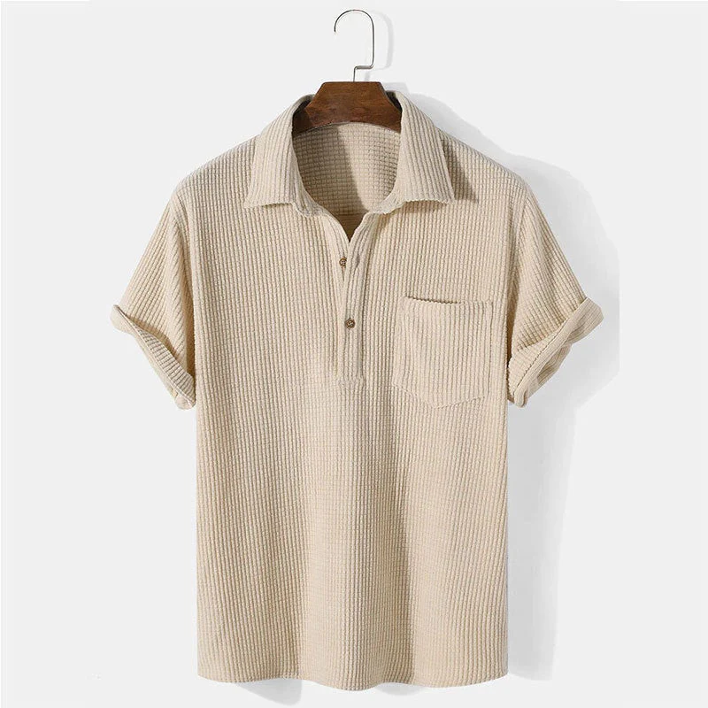 Men's Waffle Lapel Shirt - Image 11