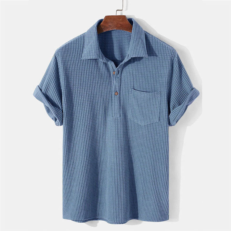 Men's Waffle Lapel Shirt - Image 13