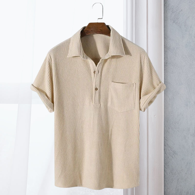Men's Waffle Lapel Shirt - Image 14