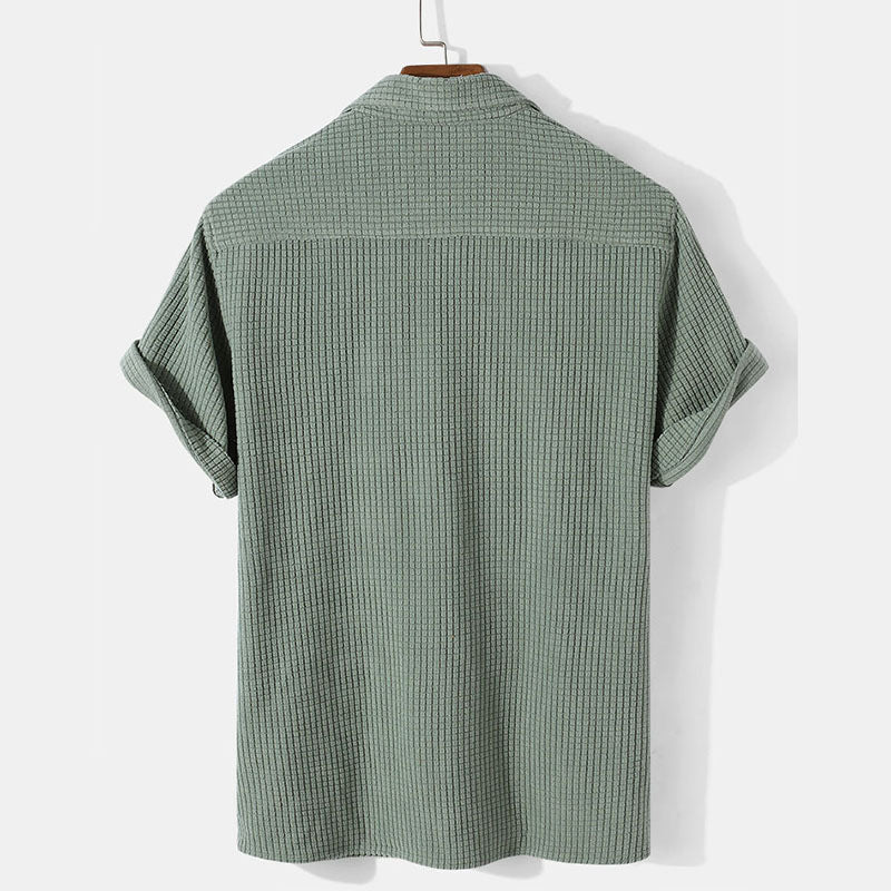 Men's Waffle Lapel Shirt - Image 3