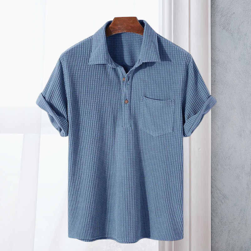 Men's Waffle Lapel Shirt - Image 4