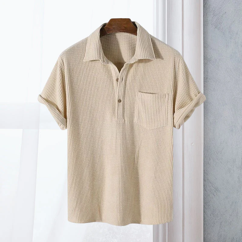 Men's Waffle Lapel Shirt - Image 5