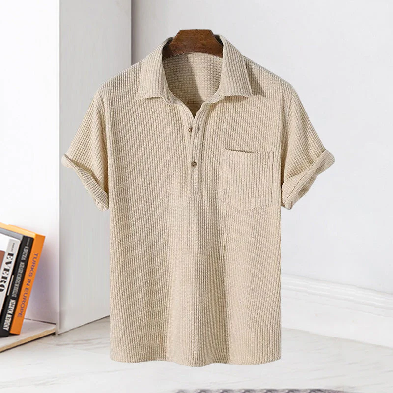 Men's Waffle Lapel Shirt - Image 6