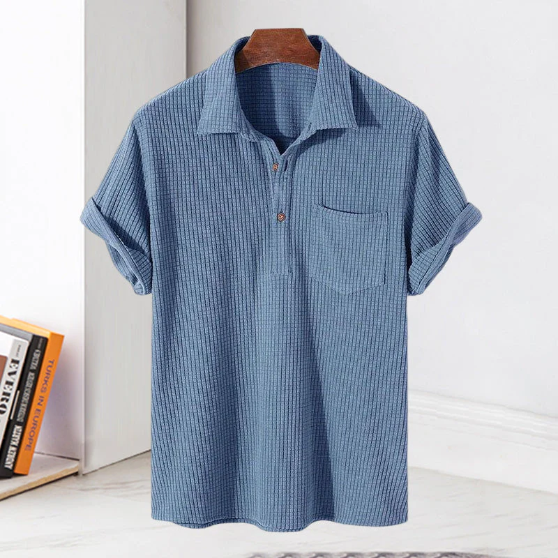 Men's Waffle Lapel Shirt - Image 7