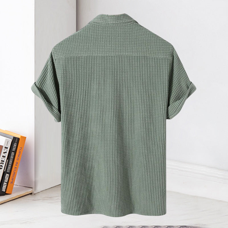 Men's Waffle Lapel Shirt - Image 8