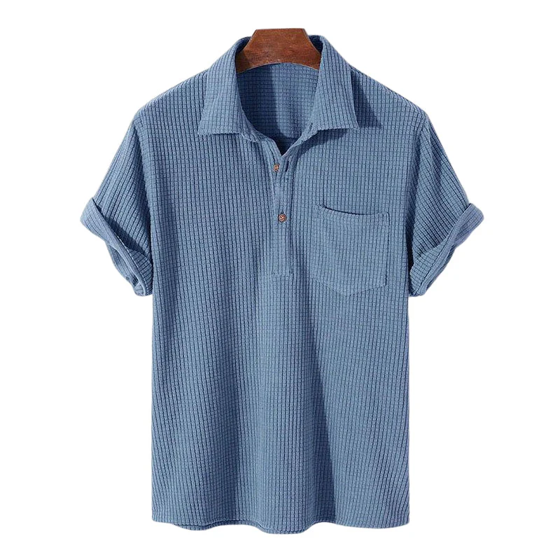 Men's Waffle Lapel Shirt - Image 9